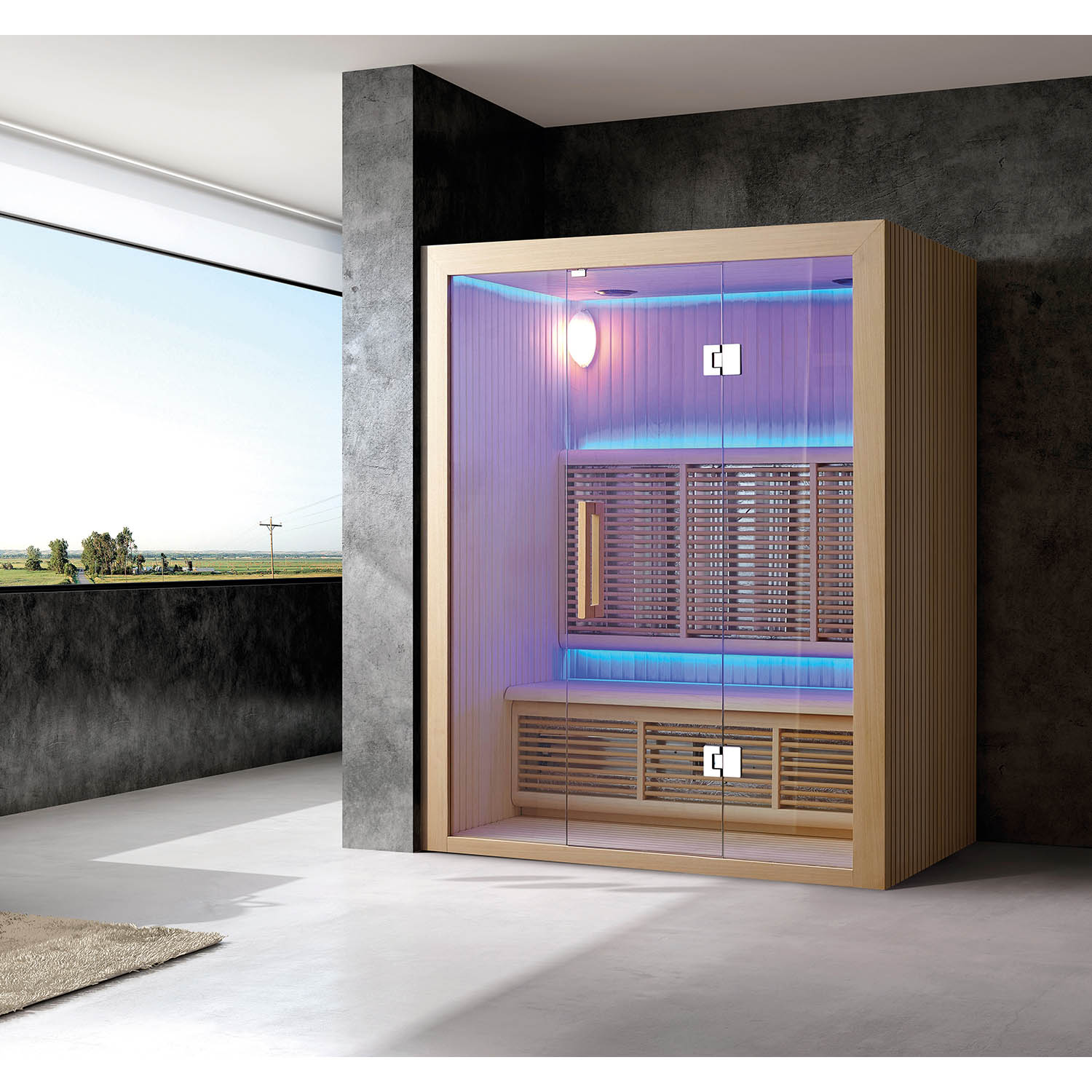 Инфракрасная сауна Mexda WS-1413 красный кедр 1700*1050*1900 (рис.1)